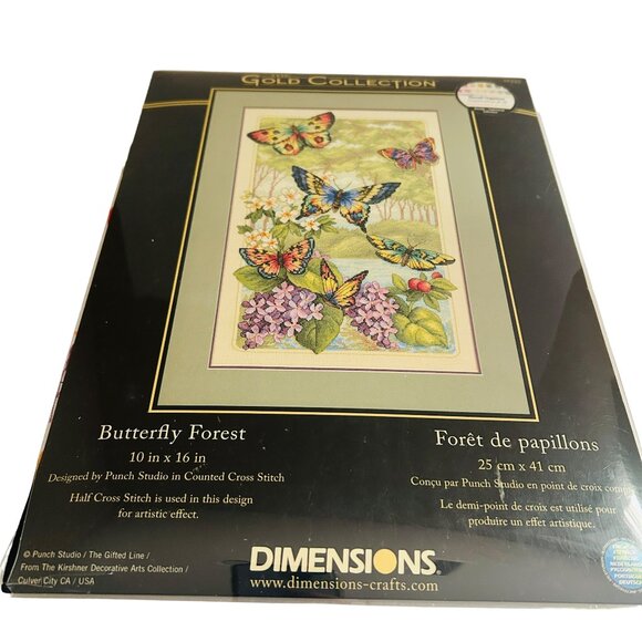 Dimensions Gold Butterfly Forest Cross Stitch Kit NEW 2008 - Picture 1 of 4